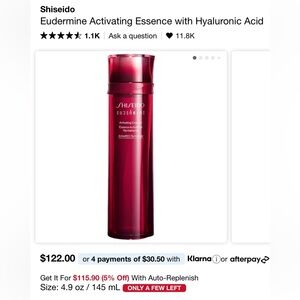 Shiseido Eudermine Activating Essence with Hyaluronic Acid